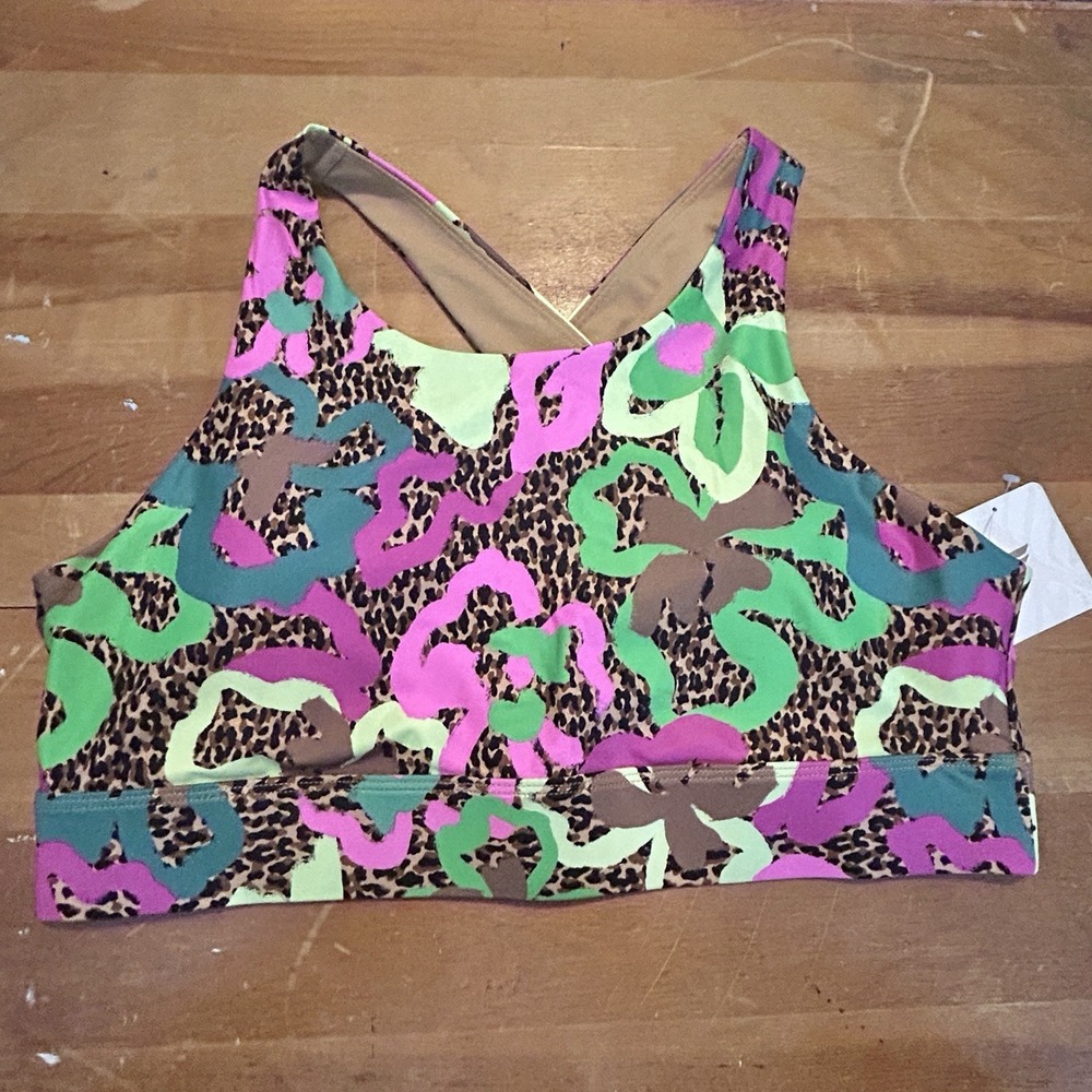 Fabletics No Bounce High Impact Sports Bra XL Multi Color NWT